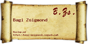Bagi Zsigmond névjegykártya
