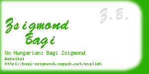 zsigmond bagi business card